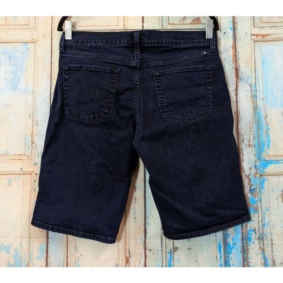 Lucky Brand Womens Size 6/28 Blue Dark Wash Mid Rise Denim Bermuda Shorts - Picture 5 of 9
